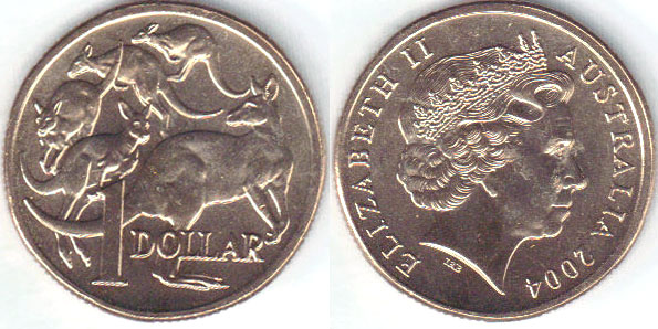 2004 Australia $1 (Mob of Roos) Unc A003175